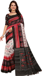 maayro Printed Ikkat Art Silk Saree