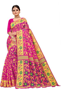 ANISSA SAREE Woven Jamdani Cotton Blend Saree