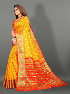 BHULAX Self Design Banarasi Pure Silk Saree