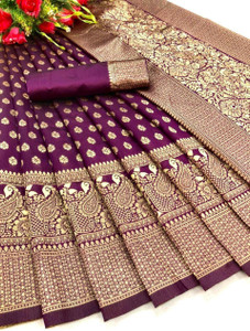FAB WOVEN Woven Banarasi Art Silk Saree