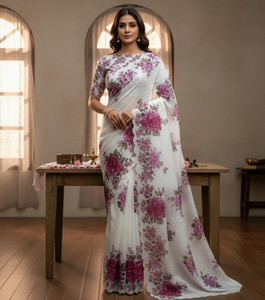 parakhiya fab Self Design Kantha Cotton Linen Saree