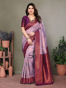 AVANTIKA FASHION Woven Kanjivaram Pure Silk, Art Silk Saree