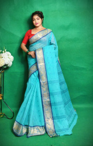 BDF Bikash Dutta Fashion Self Design Tant Pure Cotton Saree