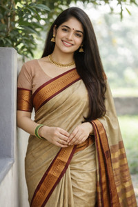 SuperLaxmi Woven Maheshwari Cotton Silk Saree