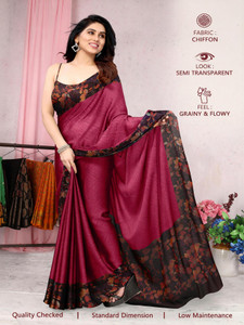 MIRCHI FASHION Printed, Floral Print Daily Wear Chiffon, Georgette Saree