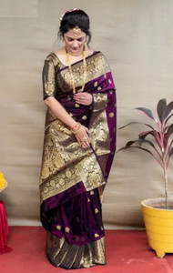 GAVUBAA Printed, Digital Print, Striped Bollywood Georgette Saree