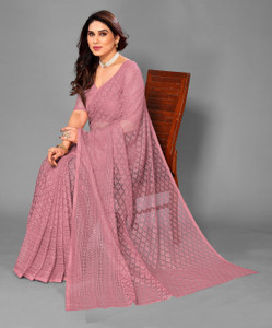 LOROFY Self Design Bollywood Net Saree