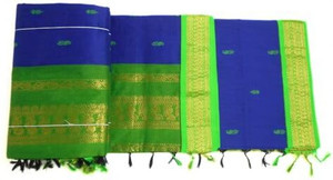 texpro Woven Gadwal Cotton Blend Saree