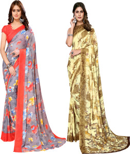 YASHIKA Floral Print Daily Wear Georgette Saree