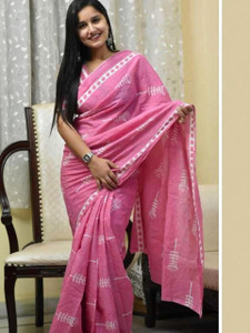mulmul cotton saree shiv cloth Printed, Floral Print Daily Wear Cotton Blend Saree