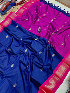 Fab Silk Embroidered Paithani Cotton Silk Saree