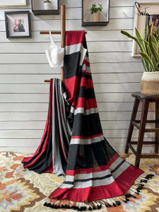 Bengal S Color Block Handloom Pure Cotton Saree