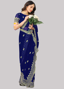 ROSYQUEEN Self Design, Embroidered Banarasi Georgette Saree