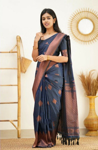 TWINLIGHT Woven Kanjivaram Pure Silk, Art Silk Saree