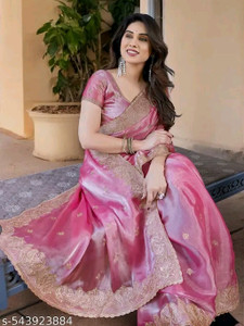 KAVIDSFASHION Embroidered Bollywood Art Silk Saree