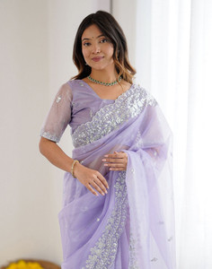 Satrani Embroidered, Embellished Bollywood Jimmy choo, Net Saree