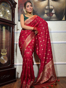 Sanjana Silks Printed Kanjivaram Art Silk, Pure Silk Saree
