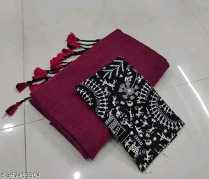 TARAMAACREATION Printed Kalamkari Handloom Pure Cotton Saree