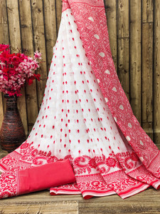 Manasvi Enterprise Woven Jamdani Pure Cotton Saree