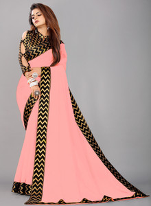 Rashiklal & Co. Solid/Plain Daily Wear Georgette Saree