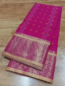 Minu Fashion Self Design Tant Pure Cotton Saree