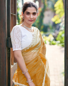 SIRIL Embellished Bollywood Net Saree