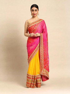 Tasrika Printed Bandhani Art Silk Saree