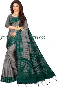 Joyguru Textile Printed Handloom Pure Cotton Saree
