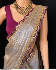 sareya veela Solid/Plain, Embroidered Maheshwari Georgette Saree