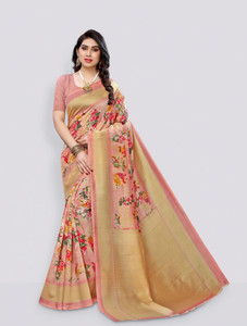 YASHIKA Printed Assam Silk Art Silk Saree