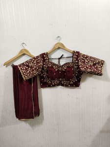 NANCY DESIGNER Embroidered Bollywood Cotton Silk Saree