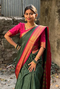 Paramparik Textile Woven Bollywood Cotton Silk Saree