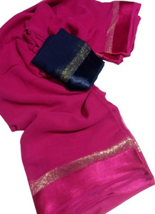 HfLifeStyle Solid/Plain Bollywood Viscose Rayon Saree