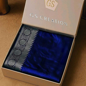 GS creation Woven Banarasi Satin Saree