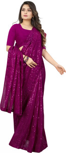 GAVUBAA Embellished Bollywood Georgette Saree