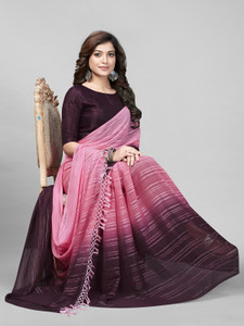 PRATHAM BLUE Self Design Bollywood Silk Blend Saree