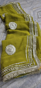 MINE CHOICE Embroidered Daily Wear Georgette Saree