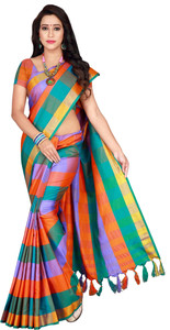 Shaibo saree Checkered Daily Wear Cotton Silk Saree