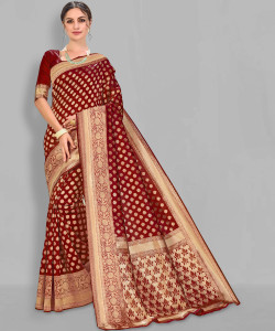 Sariya Woven Banarasi Cotton Silk Saree