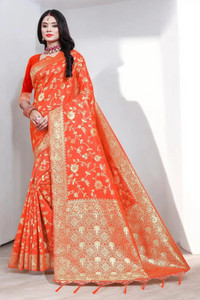 Pikham Self Design Banarasi Art Silk Saree