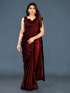 Karyavar Floral Print Bollywood Lycra Blend Saree