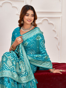 SOHINI NX Woven Banarasi Georgette, Crepe Saree