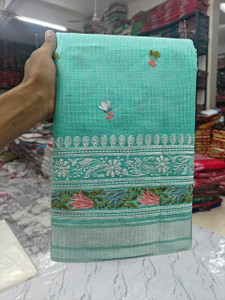 Sairi Embroidered Kota Doria Cotton Blend Saree