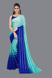 Anand Sarees Ombre, Striped Bollywood Georgette Saree
