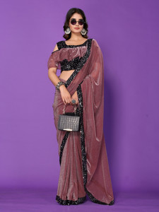 Ak dharma Solid/Plain Daily Wear Lycra Blend Saree