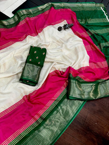 RegalDrapes Printed Bollywood Silk Blend Saree