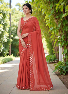 Adroit Management Printed Daily Wear Chiffon Saree