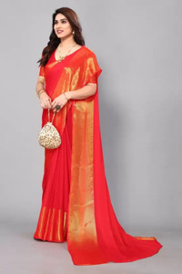 Online Bazaaar Embellished, Self Design Bollywood Chiffon Saree