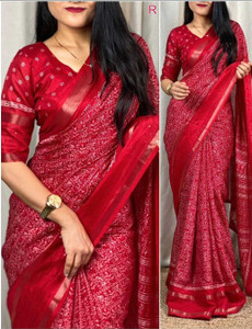 Ridham Printed Kalamkari Silk Blend Saree
