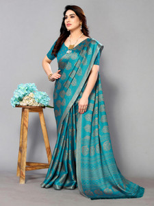 FABMORA Printed, Blocked Printed Daily Wear Chiffon, Georgette Saree